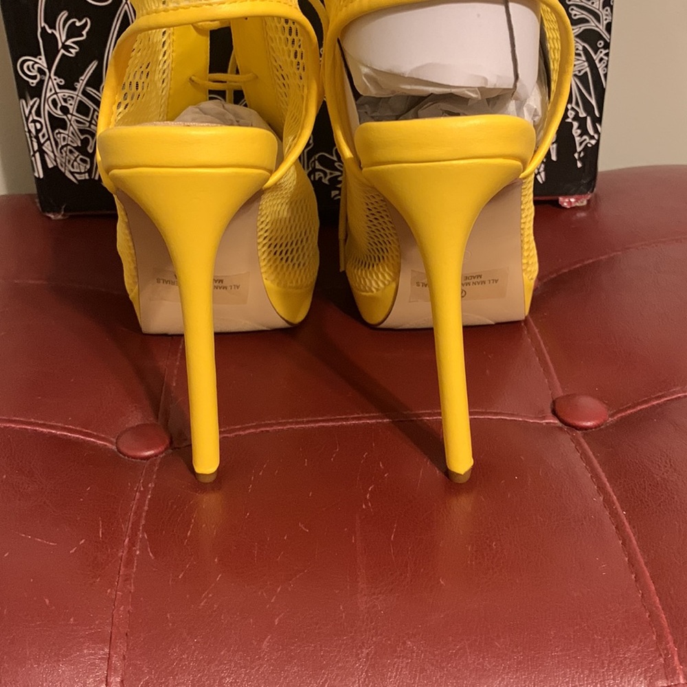 Liliana Trista-39 Mesh Peep Toe Lace Up Ankle Cutout Slingback Sandal:NWOT ๐HP - Picture 6 of 11